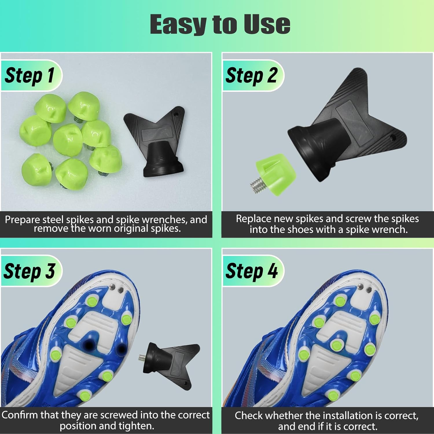 12 個プロサッカースタッド交換スパイクセット安定したノンスリップシューズアクセサリーアウトドアスポーツラグビーフットボールブーツスタッド