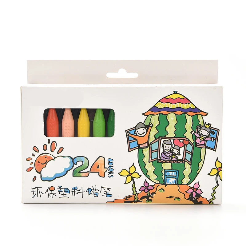 12 สีและ 24 สีดินสอสีสามเหลี่ยมเด็กวาดและ Doodling สีล้างดินสอสี Crayon เครื่องเขียน