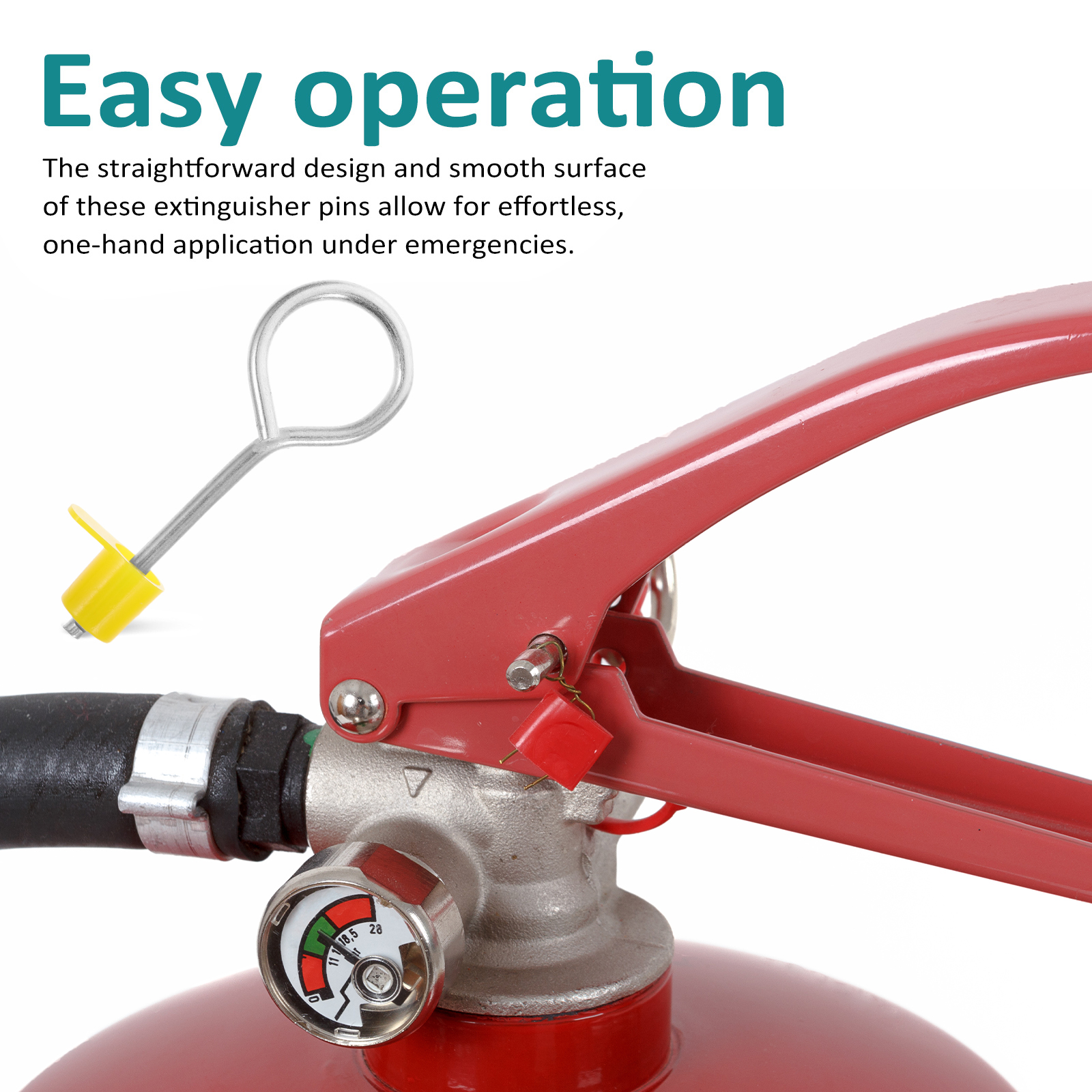 50Pcs Feuerlöscher Pull Heavy Duty Pull Pin Schlösser mit Kappen Feuerlöscher Ersatzteile Ersatz Zubehör Wichtigsten