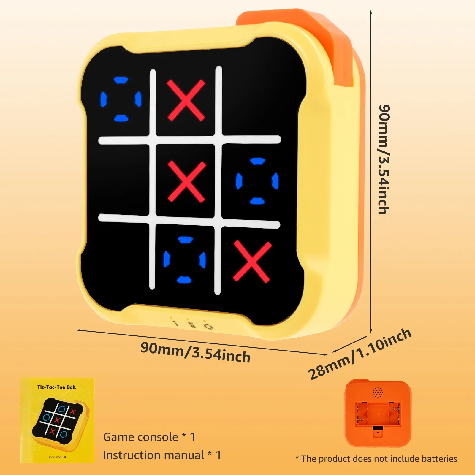Tic Tac Toe เกมเด็กของเล่นอิเล็กทรอนิกส์ Noughts และ Crosses เกมการฝึกอบรมหน่วยความจํา Infinite แบบพกพาเกมสําหรับเด็กผู้ใหญ่