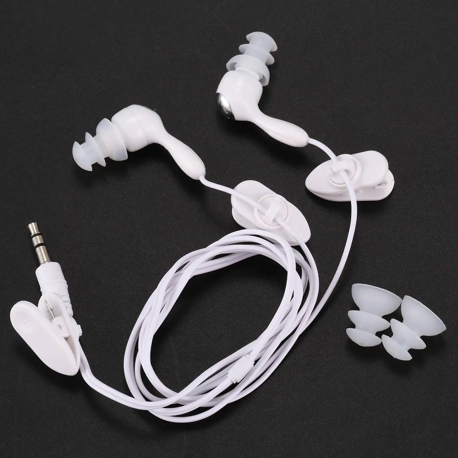 BABQ Auricolare intrauricolare impermeabile per MP3 MP4 Subacqueo Bianco