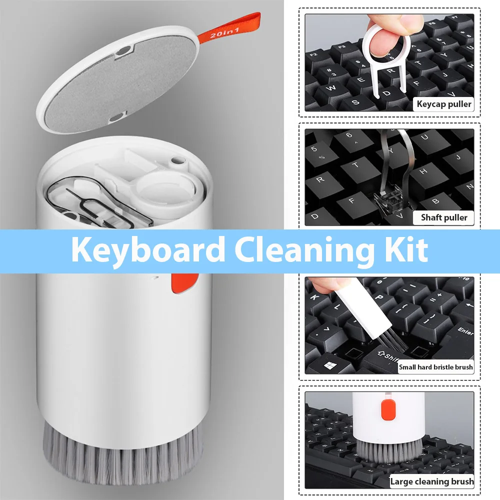 21 in 1 Cleaning Kit For Keyboard Earbuds Laptop iPhone Charging Port and Screen Camera Lens Computer Electronics Cleaning Kit