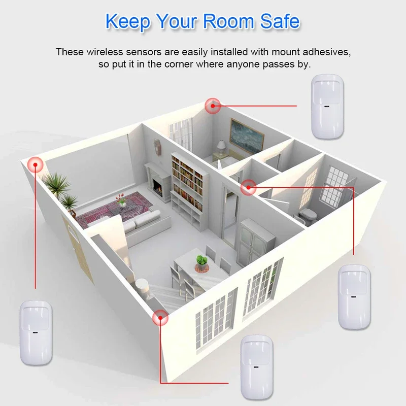 TAIBOAN Wireless Anti-pet PIR Motion Alarm Sensor 433MHz EV1527 Code Infrared Detector for Smart Home Security Host Accessories