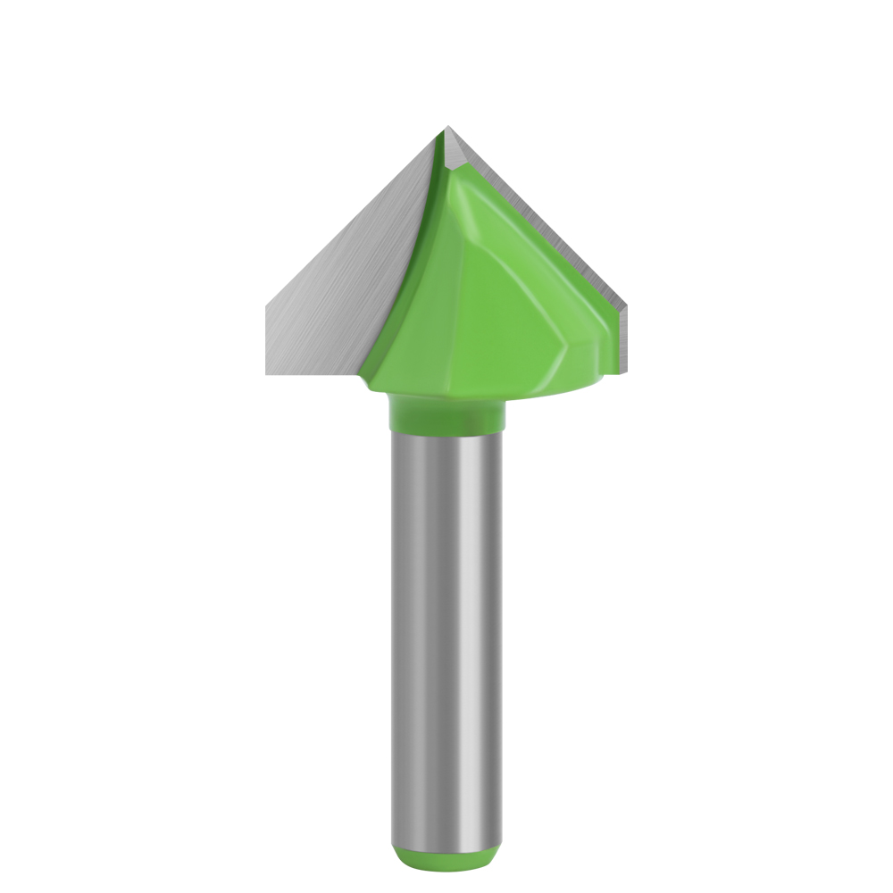 LAVIE 1pc 8mm Shank 90 Degree V Type Slotting Cutter Bit CNC Engraving Solid Router Bit Carbide Milling Cutter C0802406GN