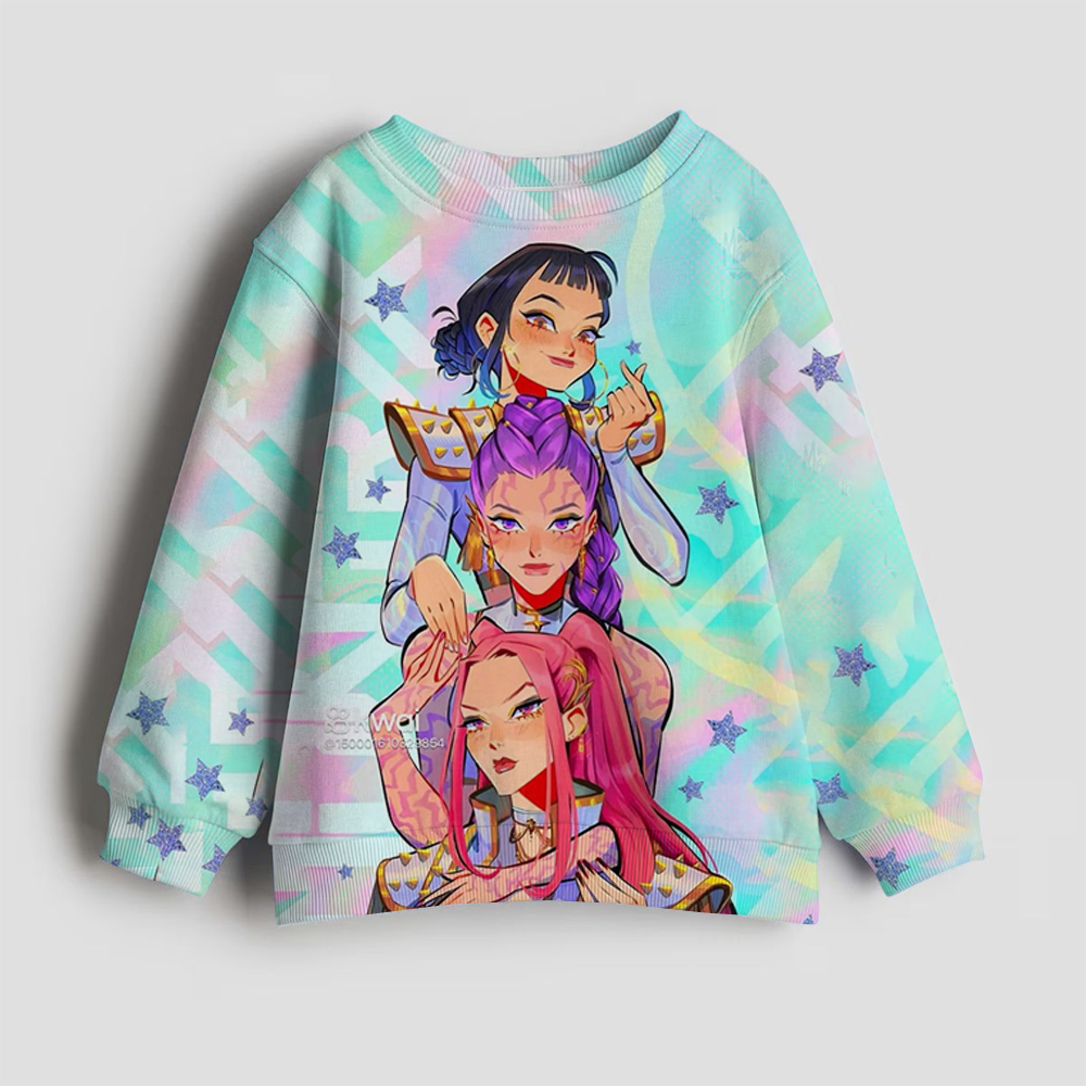 Толстовка с капюшоном Y2k Huntrix 90-х годов, манга, дети Kpop, охотники на демонов, подарок для фанатов фильмов, детская толстовка с милым тигром для мальчиков и девочек