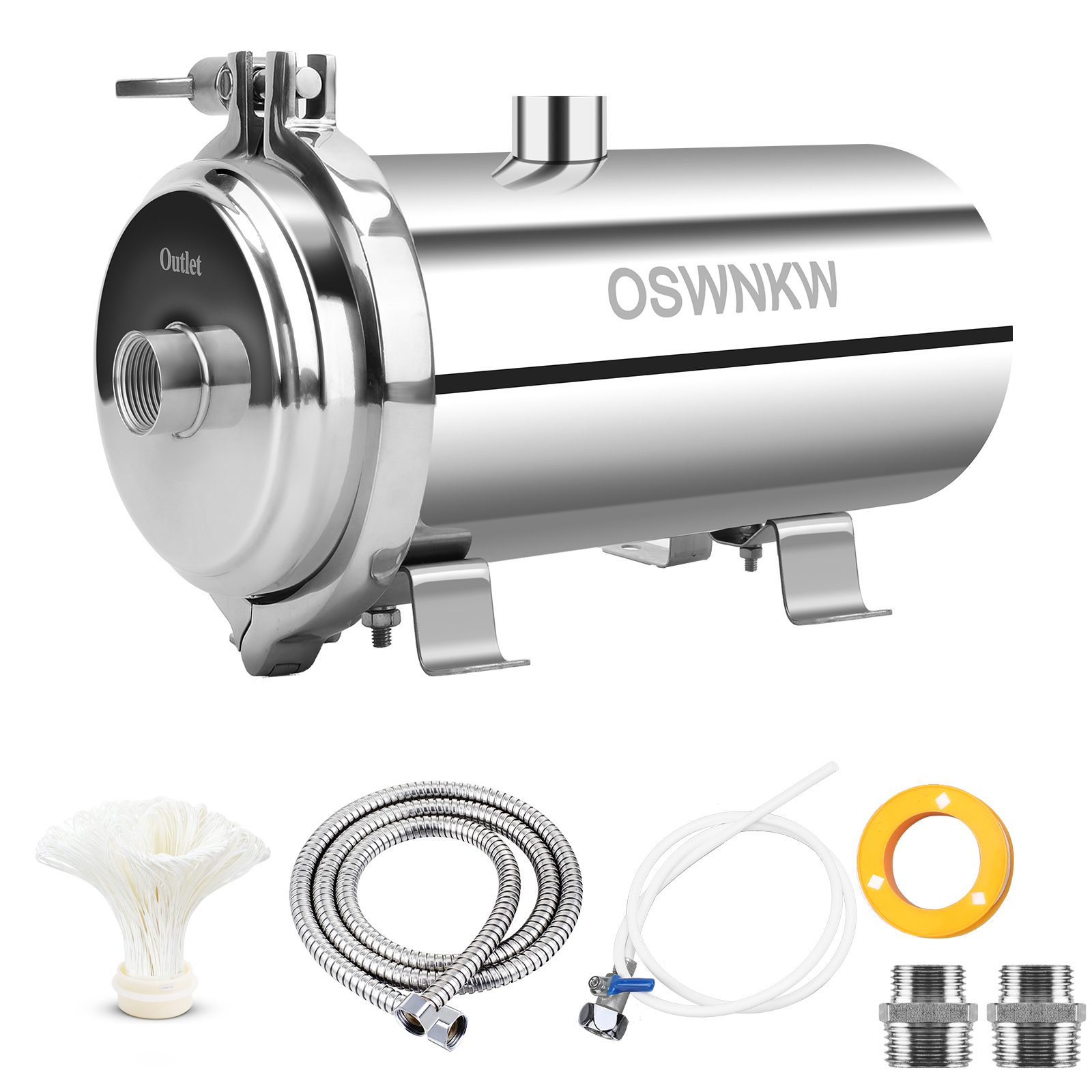 Ультрафильтрационный очиститель воды из ПВДФ с большим расходом для всего дома, предварительный фильтр 0,01 мкм SUS304, срок службы 5 лет