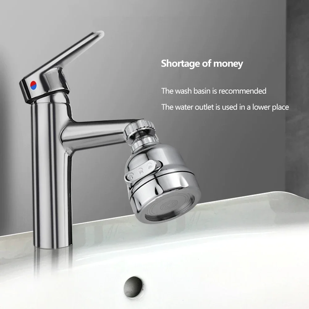 360-Grad-drehbarer Küchenarmatur-Belüfter, verstellbarer Dual-Modus-Sprühfilter, Diffusor, wassersparende Düse, Wasserhahn-Anschluss
