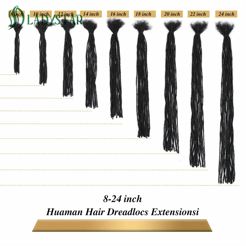0,2 cm Micro locs Echthaar Dread lock Extensions für Männer Frauen Kinder voll handgemachte permanente Loc Extensions