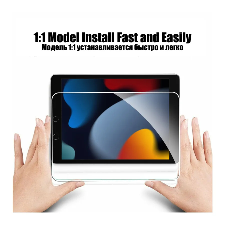 9H 3pcs กระจกนิรภัยป้องกันหน้าจอสําหรับ iPad Pro 11 10th 9th Generation 8th 7 6 5 4 3 2 iPad Air 5 4 Mini 6 Pro 10.5 9.7