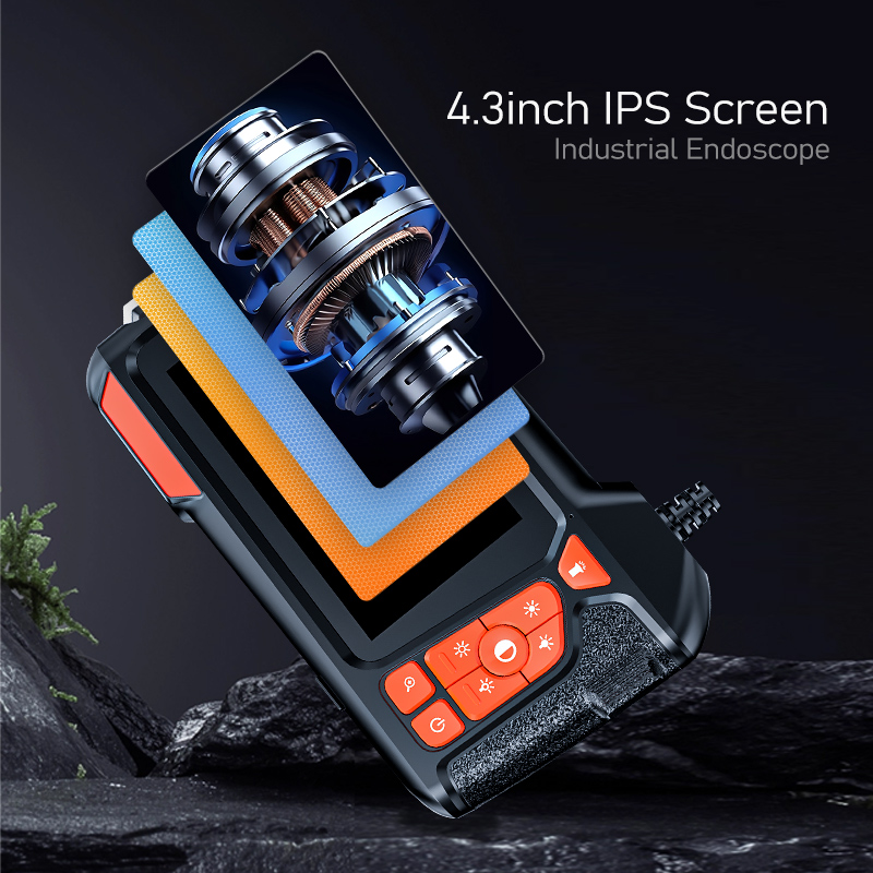 Ống Kính Kép Kiểm Tra Camera 5 "IPS LCD Camera Nội Soi 8Mm HD Borescope Cống Camera Với Đèn LED dành Cho Xe Hơi