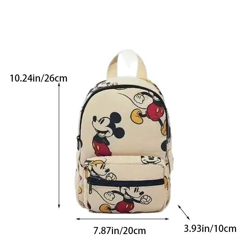 Nueva mochila de Mickey Mouse con estampado de dibujos animados de Disney, mochila escolar ligera para niños, bolso pequeño, 2 uds.