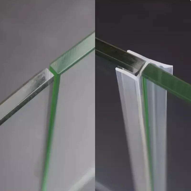 2 Meter Verbreed F/h vorm siliconen rubber Frameloze douche deur vensterglas afdichting strip afdichting voor 6/8/10/12mm glas