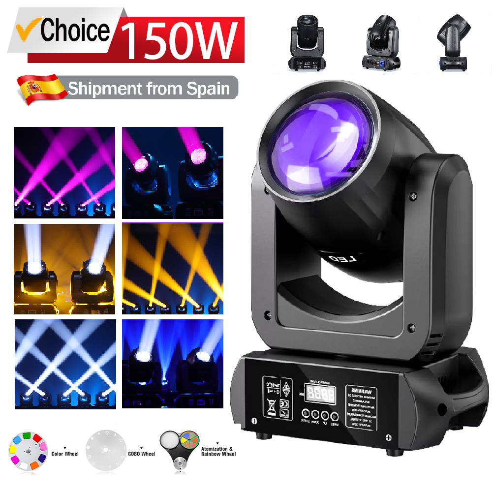 150W Moving Head Podiumverlichting 8*8 360 °   Moving Head Gobo Lights DJ Party Disco Lights DMX512 Publiek Sfeerverlichting Club Bruiloft