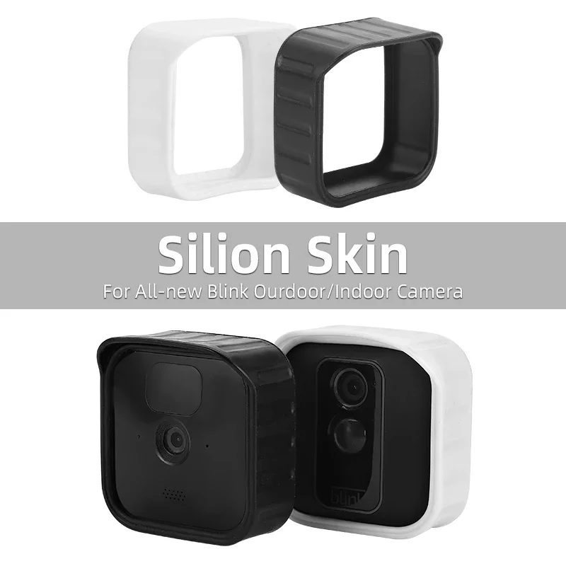 Funda protectora de silicona resistente a la intemperie, suave para la nueva cámara Blink Outdoor/Indoor/Blink XT/XT2 (negro)