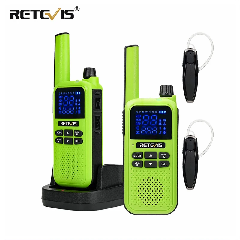 Retevis RA619 Walkie Talkie Wiederaufladbare Zwei-weg Radio Empfänger PMR für Motorola Bluetooth-Kompatibel Walkie-talkies für jagd