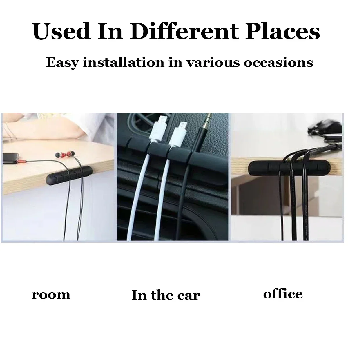 L16 Kabel-Organizer, Silikon, USB-Aufwicklung, für den Schreibtisch, ordentliches Management, Clips, Halter für Maus, Kopfhörerkabel