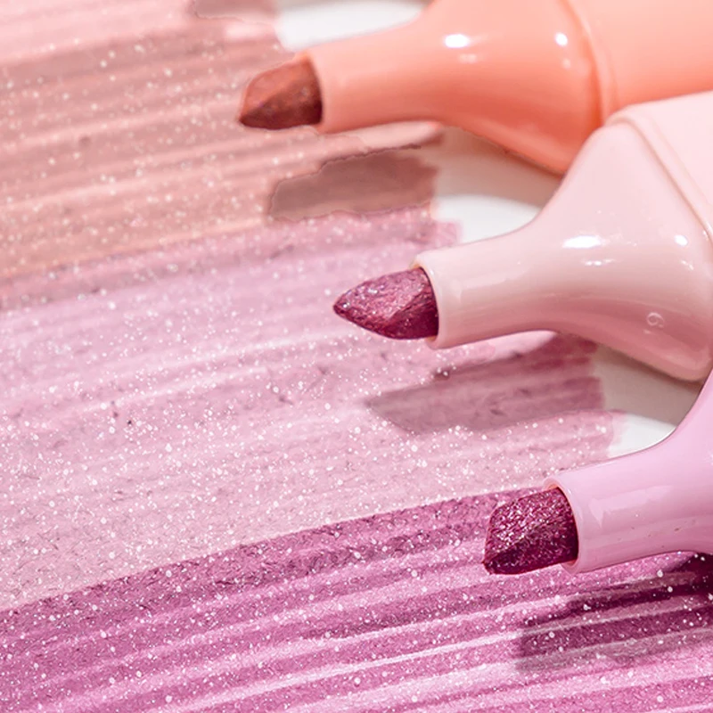 Marcadores com glitter, largura de linha flexível e tinta à base de água à prova de manchas para tomar notas espumantes, planejador, diário da bíblia