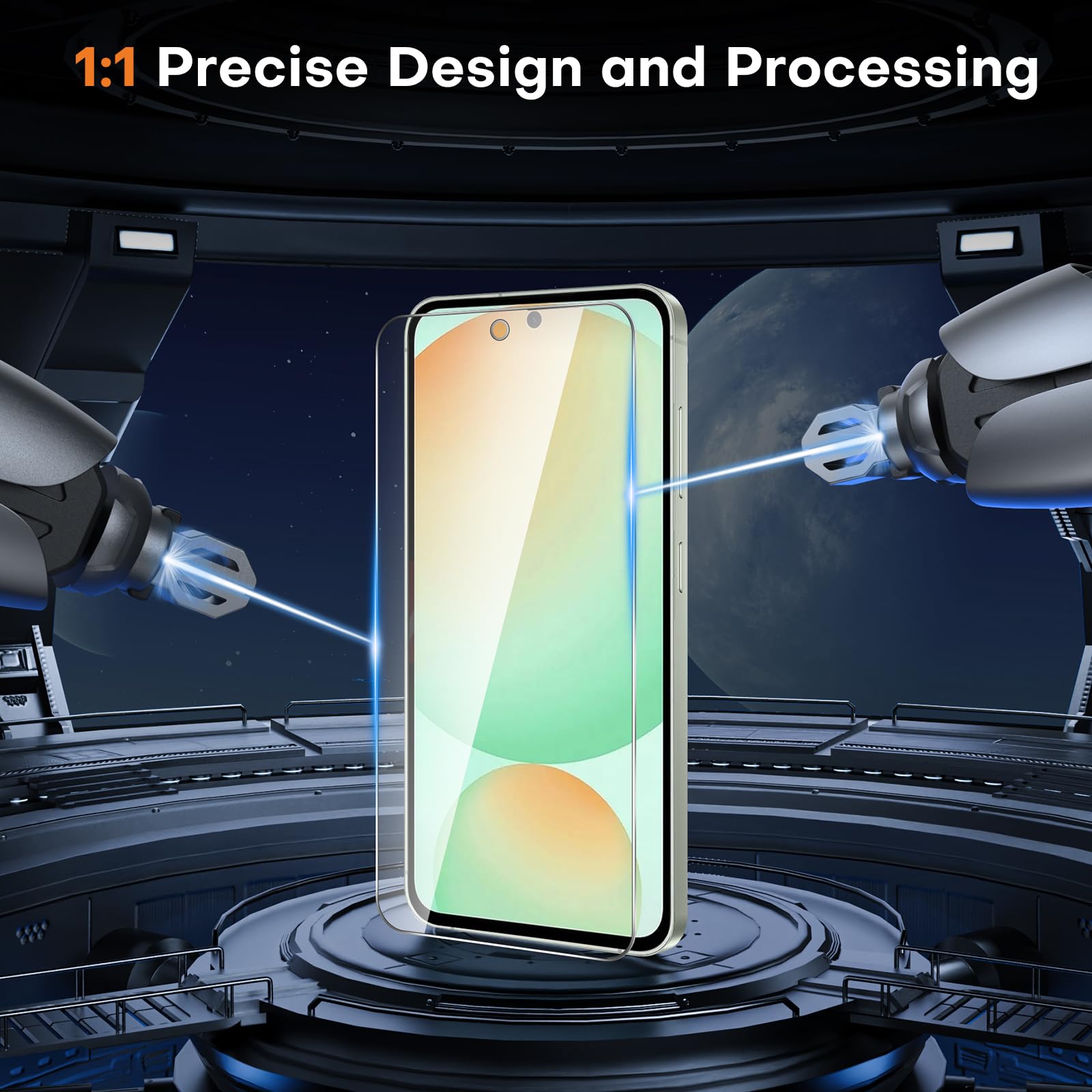 Screen Protector for Galaxy S24 FE 6.7 Samsung Tempered Glass Crystal HD 9H Transparent Anti Scratch Case Friendly High Aluminum