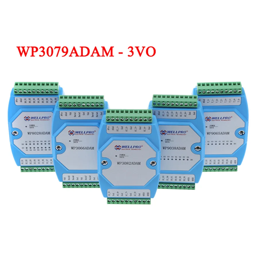 0-10V Analoge Module/3 Kanaals Uitgangsspanning RS485 Modbus Rtu Communicatie Protocol -WP3079ADAM