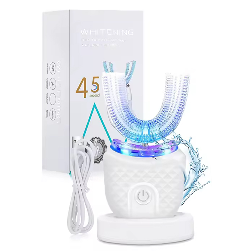 Escova De Dentes Elétrica Portátil Em Forma De U, Cuidado Oral Automático, 360 Graus, Venda Quente