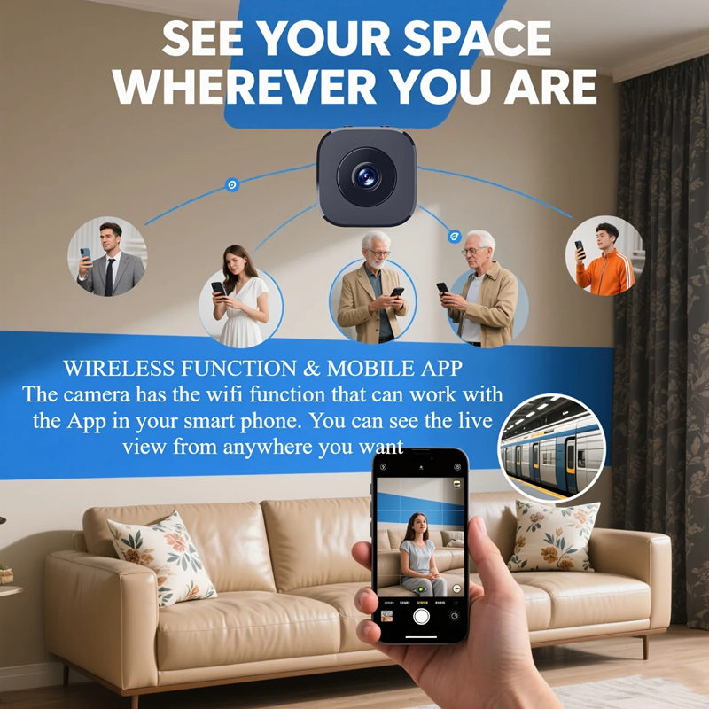 6K Mini Security Camera Wireless 2.4G WiFi Monitoring Security Protection Remote Night Vision Surveillance Smart Home 2026