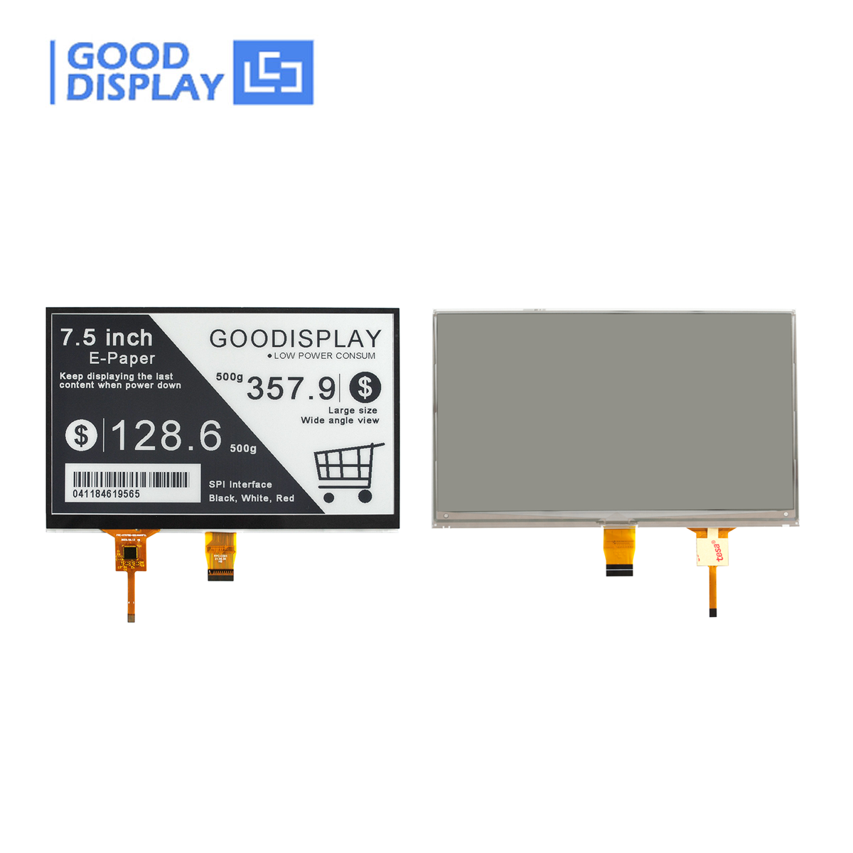 GooDisplay Raspberry Pi E-Ink Screen Производитель 7,5 E Бумажный дисплей с сенсорным экраном, GDEY075T7-T01