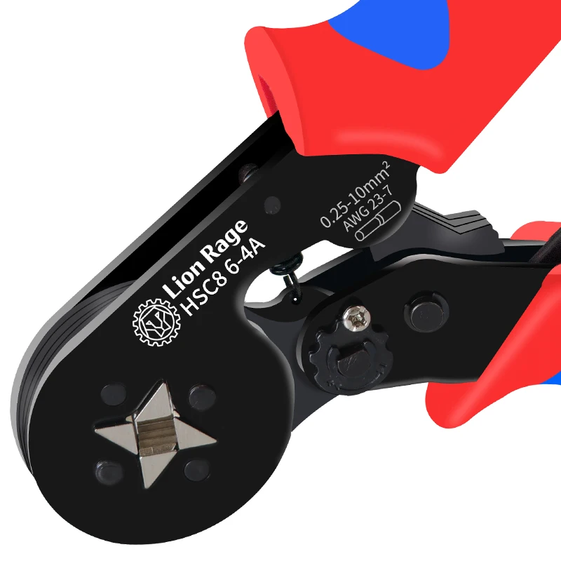 Manual crimping tool for ferrule terminals HSC8 6-4 ferrule crimping pliers Electrical fixture set Wire head 0.25-10mm ² 23-7AWG