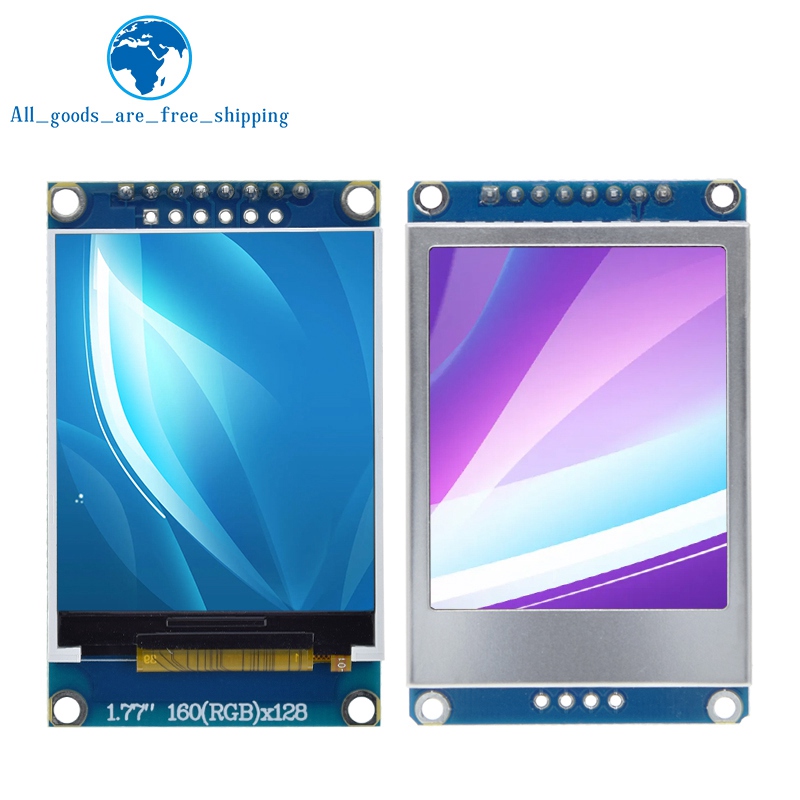 Tzt 1.77 polegadas tft lcd tela 128*160 1.77 tft módulo de tela colorida módulo de porta serial para arduino uno r3