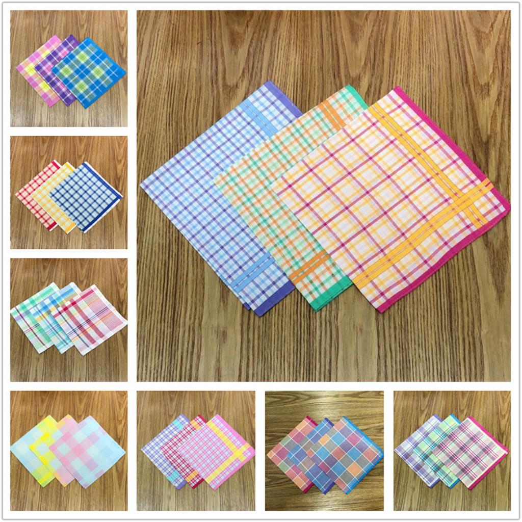 Mouchoirs à carreaux en coton Hanky Pocket Square pour hommes et femmes