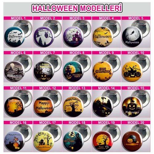 Jarum Rol Lencana Logam Model Hallowen 10 Buah