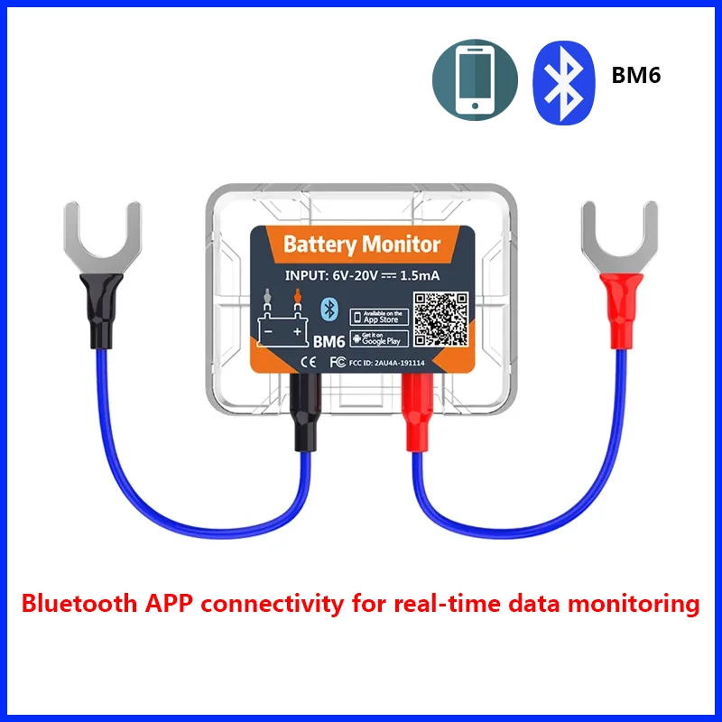 BM6 Беспроводной Bluetooth 4,0 Монитор автомобильного аккумулятора 12 В Тестер зарядки Тест запуска Анализатор аккумулятора Приложение для Android IOS