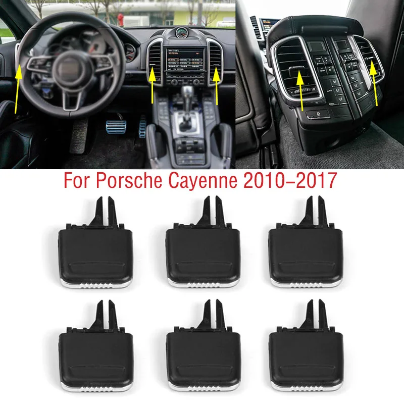 Para Porsche Cayenne 2010-2017 salpicadero delantero de coche salida de aire acondicionado trasero A/C salidas de aire acondicionado pestaña Clip Pick