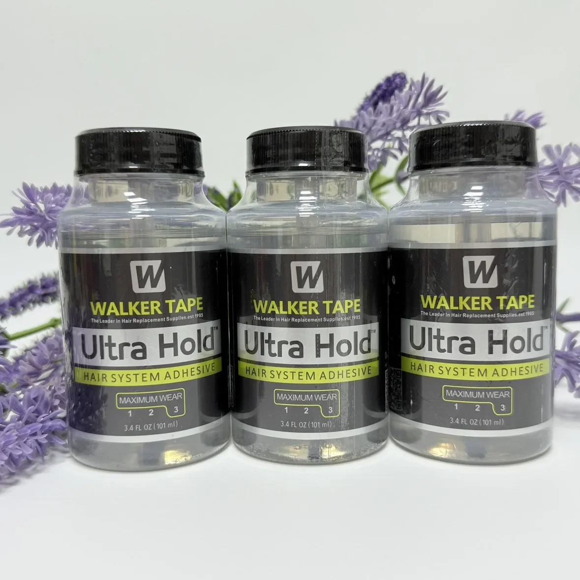 Walker Tape-pegamento de encaje Ultra Hold, 3,4 oz/101ml, resistente al agua, pegamento adhesivo para el cabello, súper pegamento para peluca de encaje/tupé/cierre