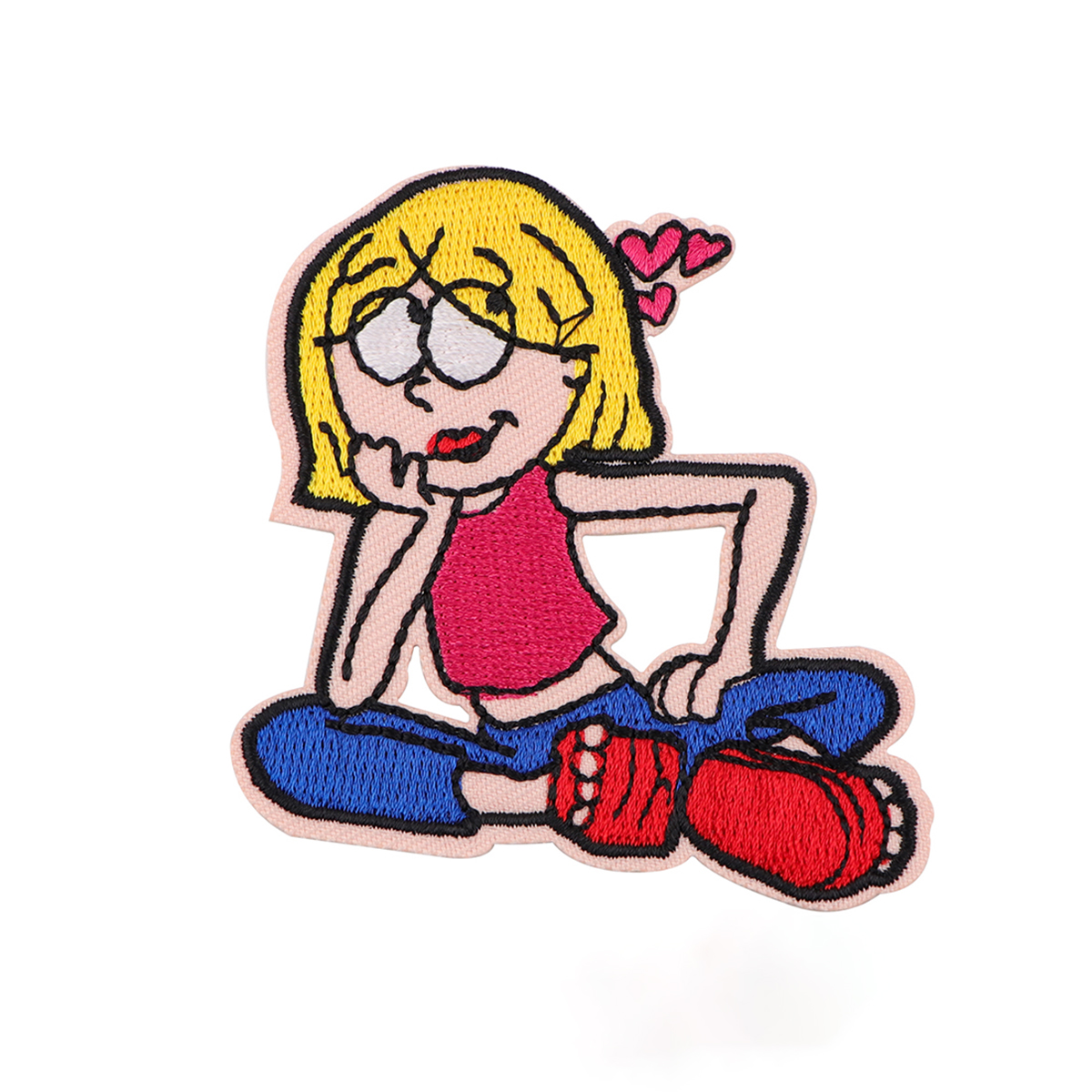 Cartoon Mädchen DIY besticktes Eisen auf Patches Abzeichen Patchwork Näh applikation Jacke Rucksack Abzeichen