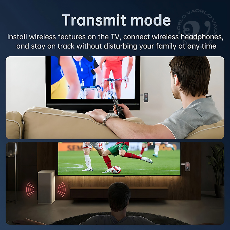 Upgraded Bluetooth 5.4 Car AUX Audio Adapter HiFi Stereo Music Wireless Receiver Transmitter 3.5MM With Mic Calling For Car Kit