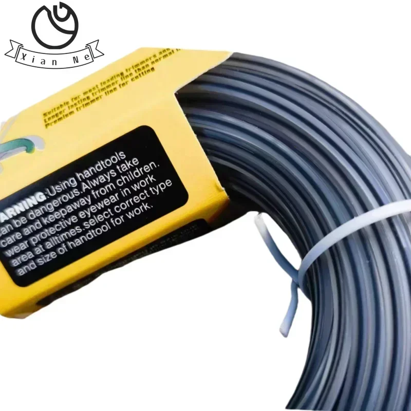 Cortadora de césped de nailon de 15m x 2/2,4/2,7/3,0/3,3mm, cabezal cortador de cepillo, cortacésped, cuerda en forma de estrella, alambre de corte, accesorios para cortacésped