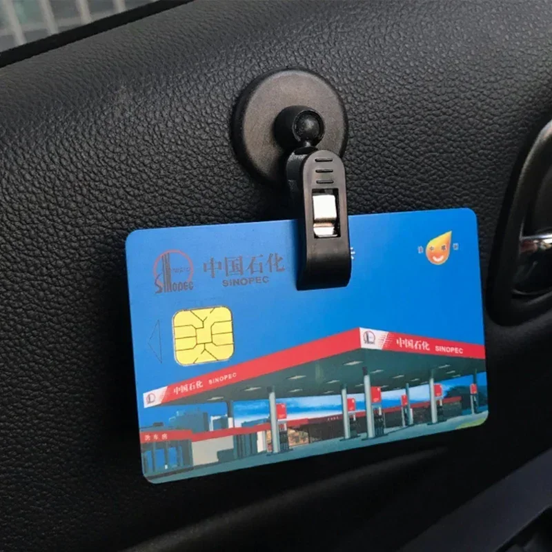 1-2 paia di clip per finestra interna per auto, supporto per tappo di aspirazione nero, ventosa in plastica, supporto rimovibile per biglietto per asciugamani, tende parasole