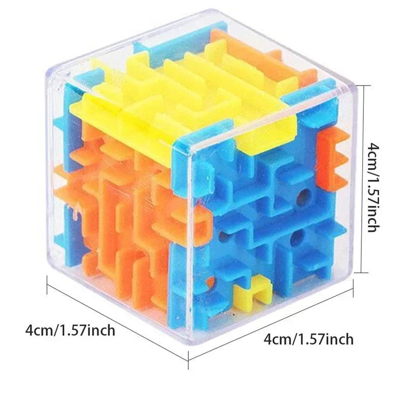 3D Maze Magic Cube Puzzle trasparente a sei lati Speed Cube Rolling Ball Magic Cubes labirinto giocattoli per bambini giocattoli antistress