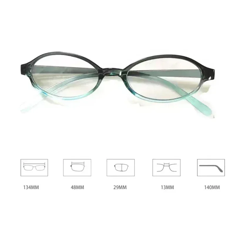 Women Y2K Retro Oval Glasses Small Frame Eyewear Blue Light Blocking Eyeglasses Female Computer Reading Optical Spectacle Óculos
