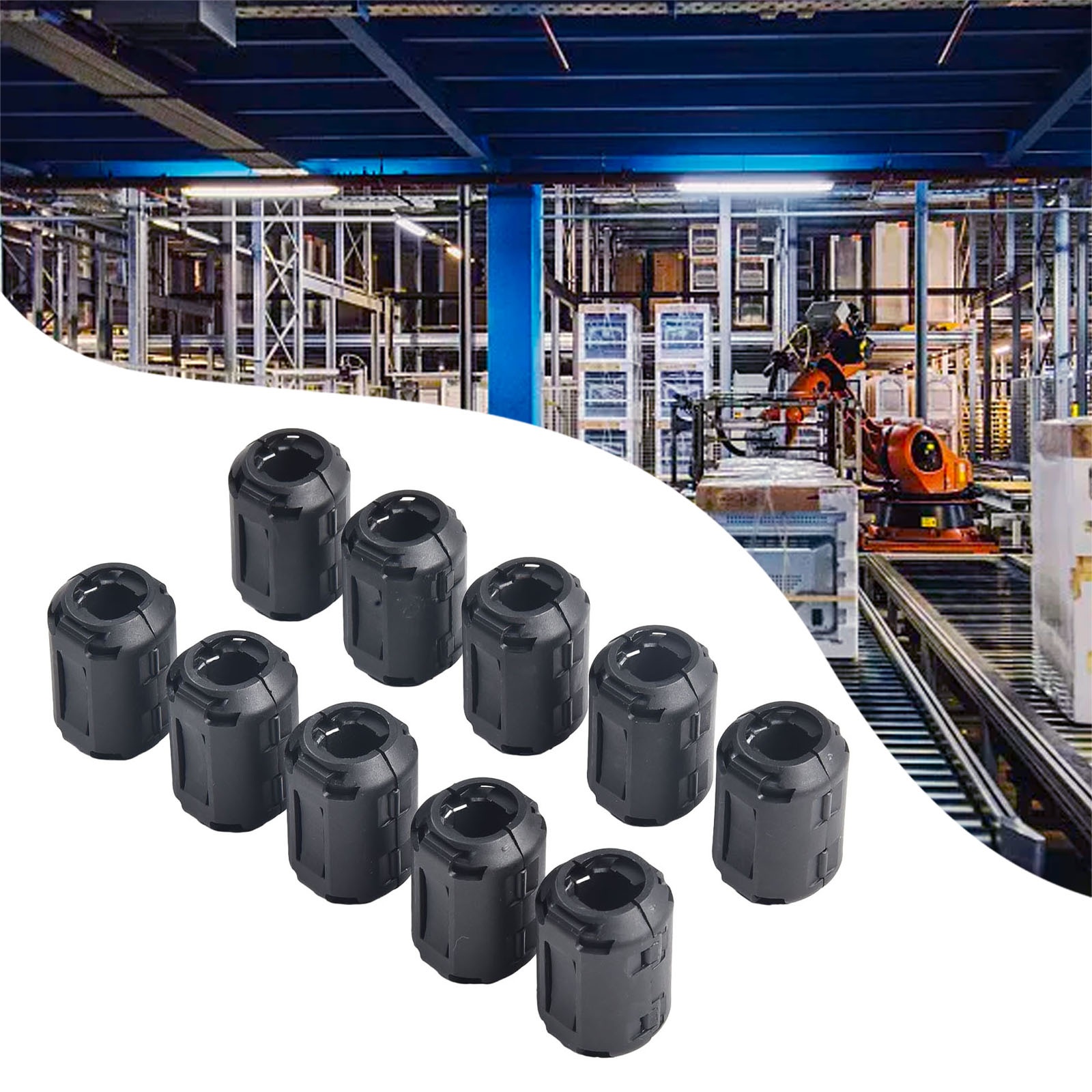 10 pz TDK Nucleo di Ferrite Choke Clip Soppressore di Rumore Anello Filtro Morsetto del Cavo RFI EMI Per Cavi Audio/Video Cavo di Alimentazione