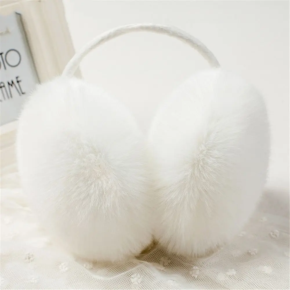 Orejeras suaves y cómodas para mujer, orejeras cálidas de felpa de Color sólido, a la moda, para Otoño e Invierno
