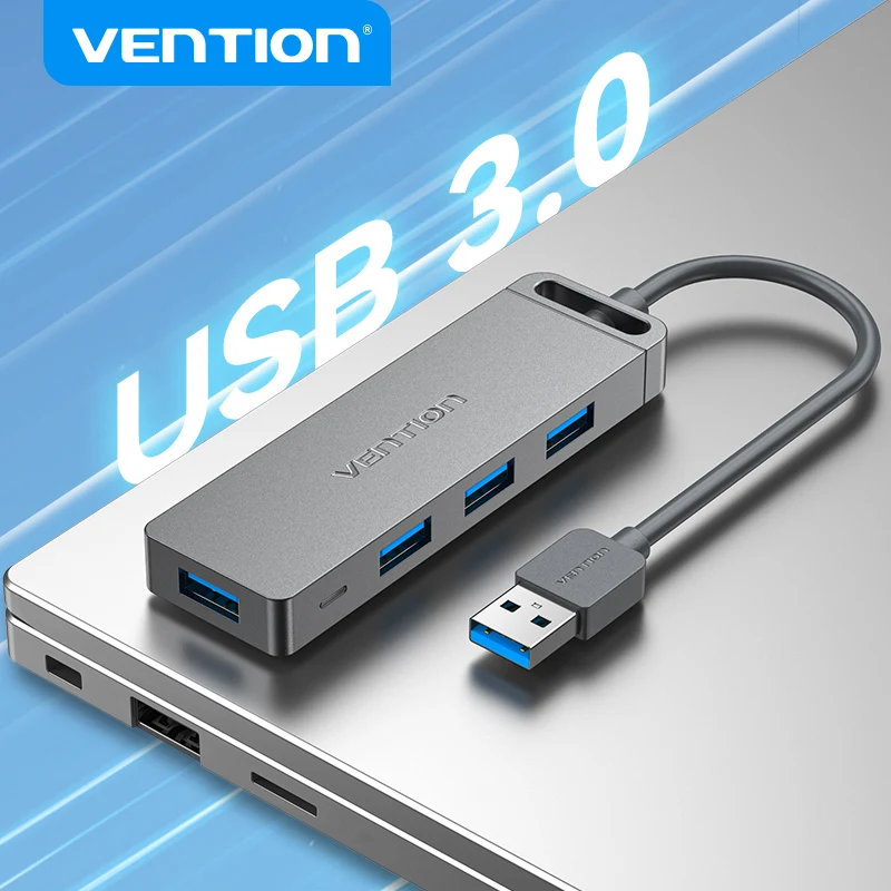 USB-концентратор Vention, высокоскоростной 4-портовый адаптер-разветвитель Multi USB 3.0 для MacBook Pro iPad Pro Xiaomi Lenovo USB-концентратор