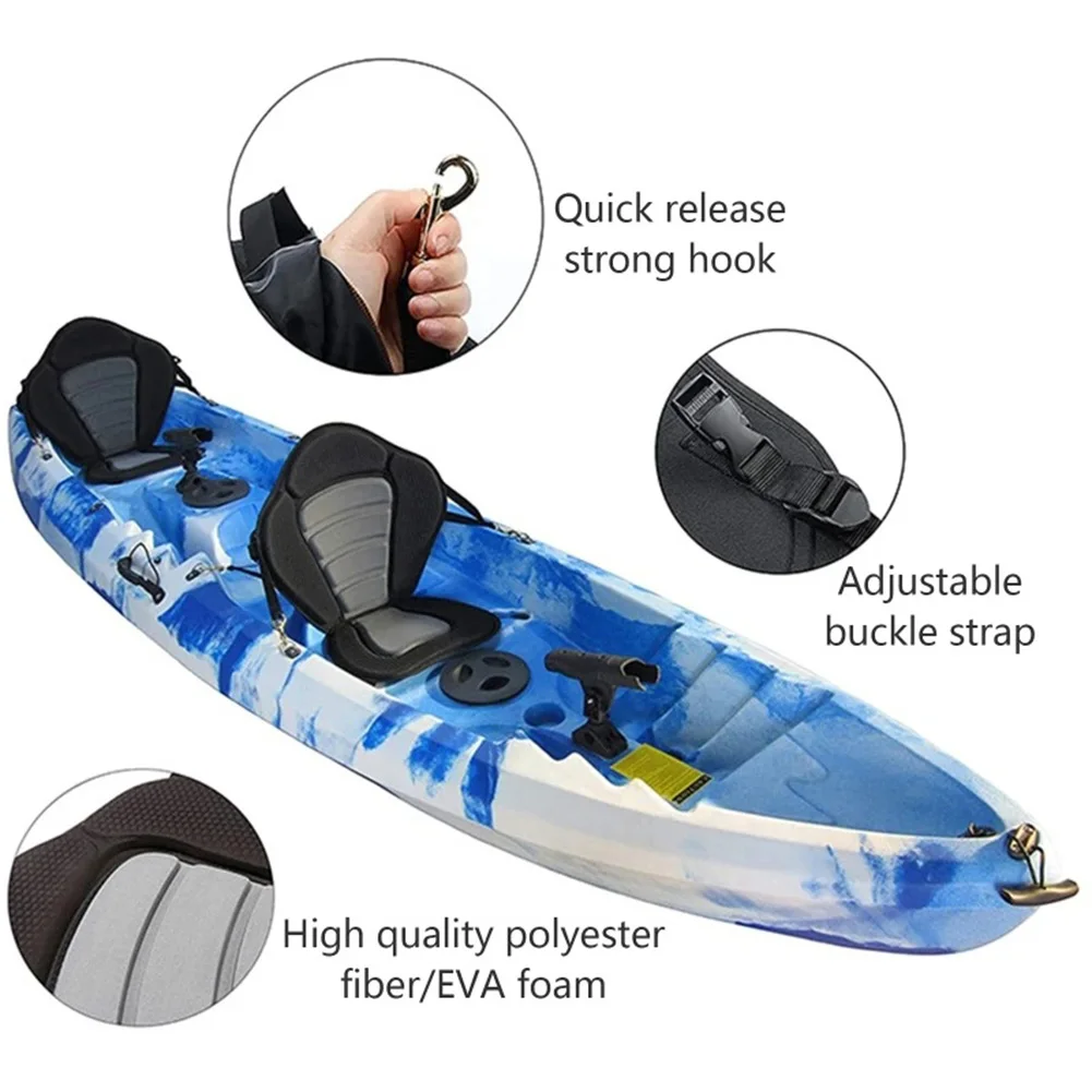 Asiento de tabla de Paddle para Kayak, asiento con respaldo ajustable con bolsa de almacenamiento, asiento con respaldo antideslizante para lanchas de remos, pesca, canoa