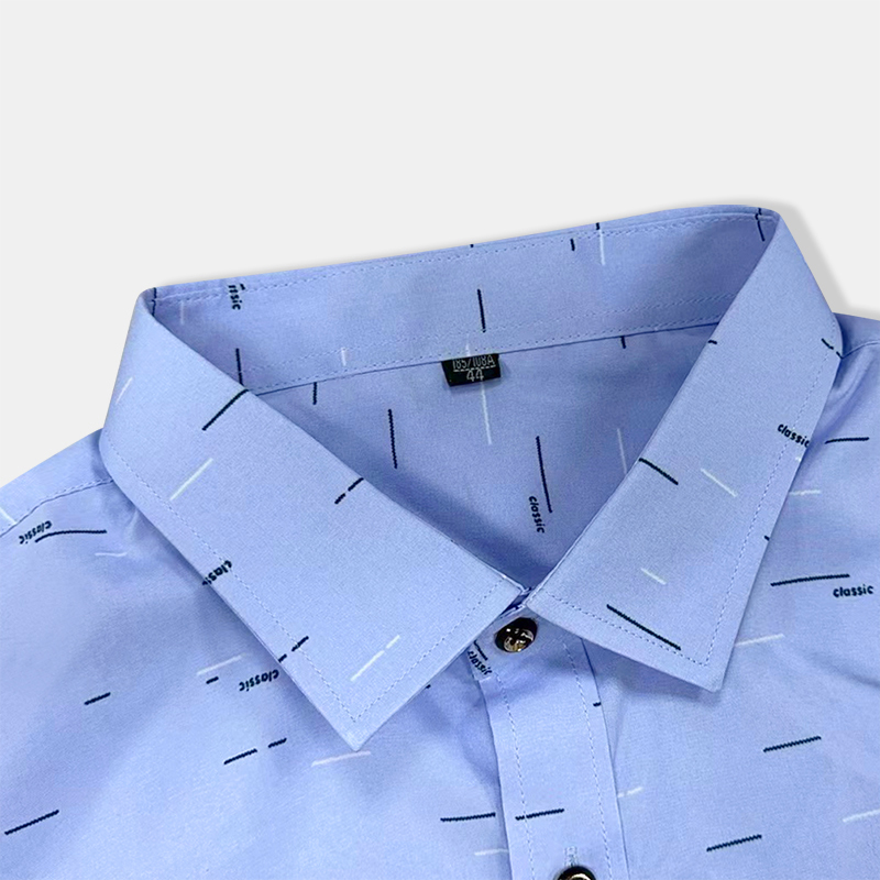2025 Primavera ed estate Nuova tendenza maschile Moda Stampa Business Camicia a maniche lunghe di alto lusso Versione coreana Abito con risvolto slim fit