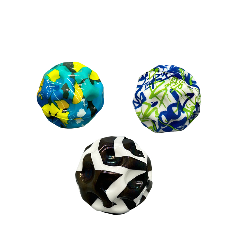 Bola saltando porosa em forma de lua, bola super elástica, brinquedo divertido para crianças ao ar livre, receptor de pressão interno e externo