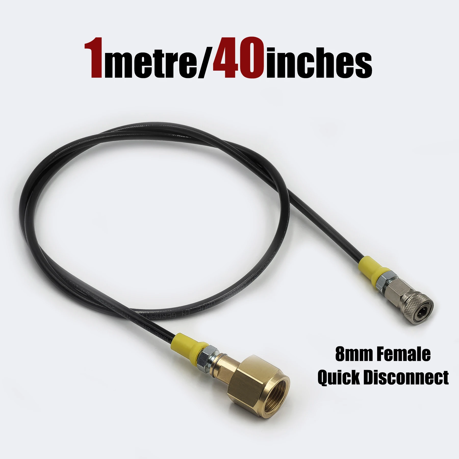 Soda Machine Accessories Extended CO2 Tank Cylinder 40inches(100cm) Hose CGA320 or W21.8-14 or G3/4 with Quick Disconnect