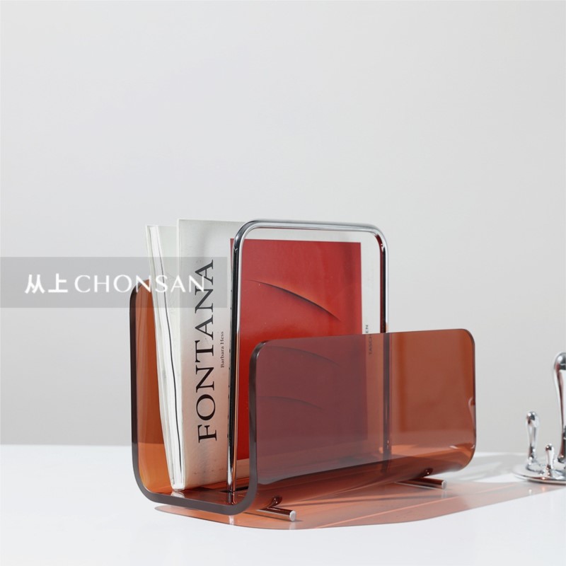 Joylove simples moderno casa metal acrílico estante decoração estudo desktop vendas modelo de escritório decoração do quarto