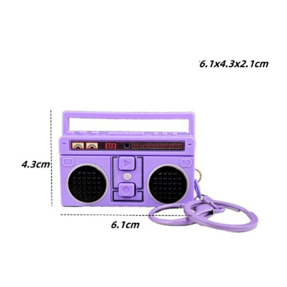 Creative Funny Mini Radio Recorder Music Toys Classical Bag Ornaments Keychain Gift