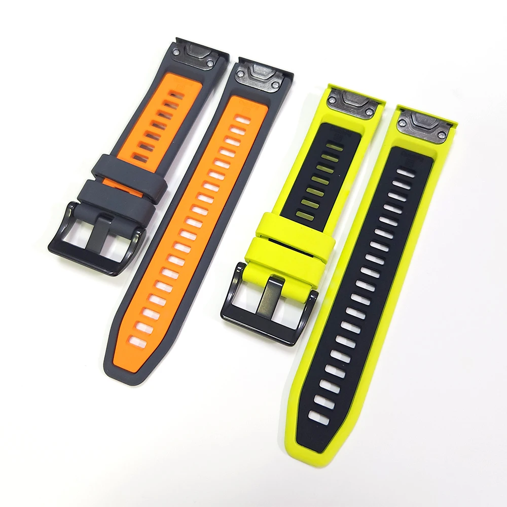 22mm 26mm Width Soft Silicone Watch Strap For Garmin Fenix 7 7X Pro 6 6X 5 5X Plus QuickFit Band For Epix Pro Gen 2 47mm 51mm
