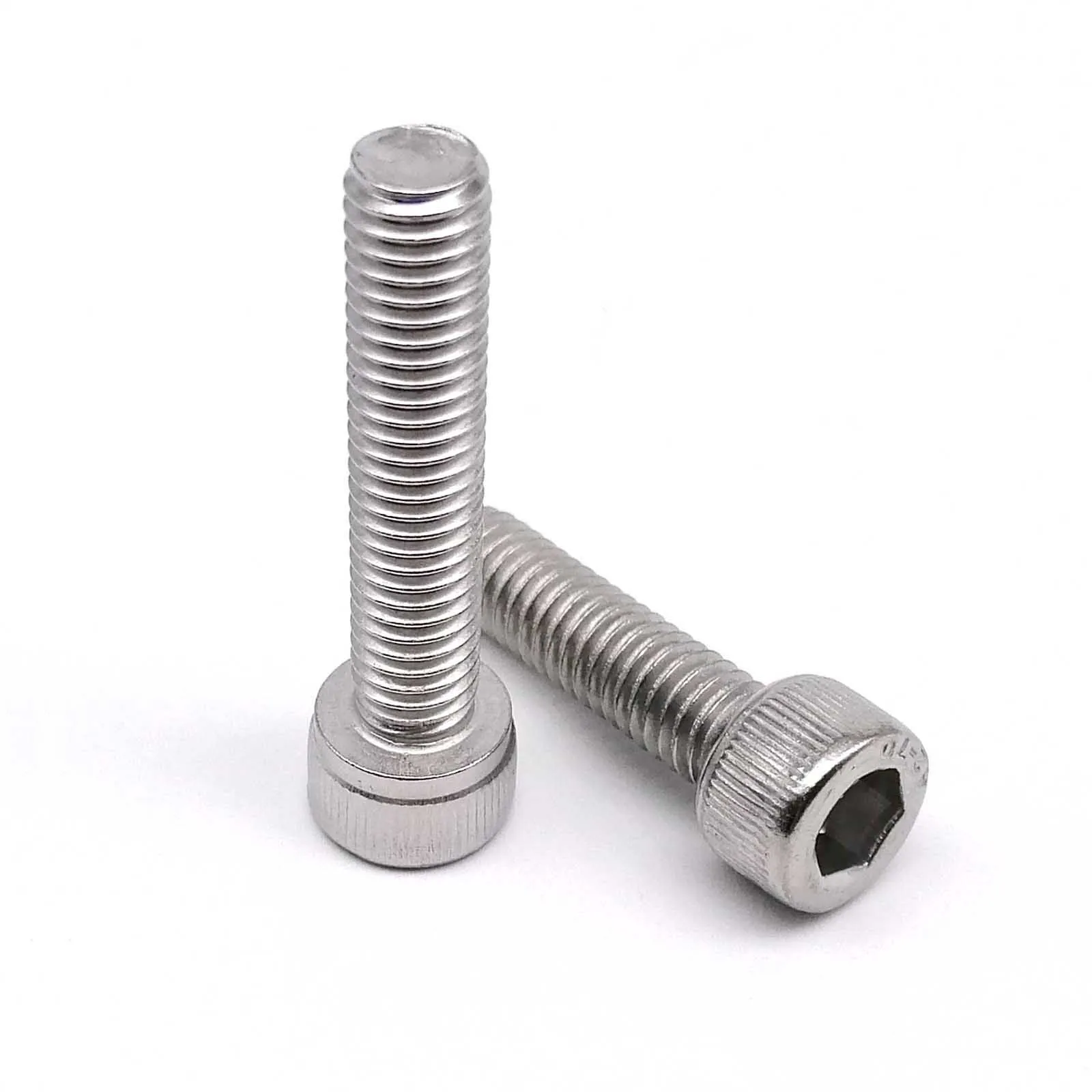 100/50/20/10pcs M2 M2.5 M3 M4 M5 M6 M8 Allen Hexagon Hex ซ็อกเก็ตหัวสกรู Bolt ความยาว 4-60 มม.DIN912 A2 304 สแตนเลส